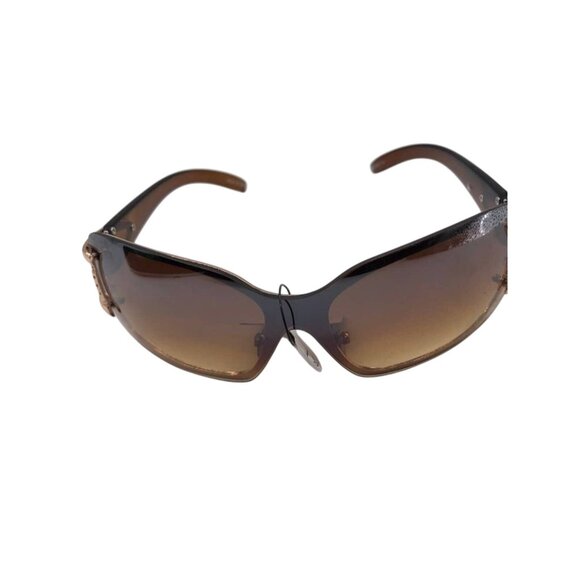 Womens Oversized Fashion Sunglasses UV400 Protection Brown Gradient Lenses - Picture 1 of 4